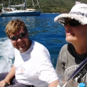 Andy and Melissa on Dinghy 2.JPG